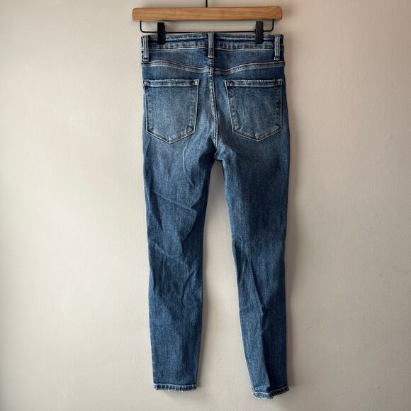 Flying Monkey Women's High Rise Distressed Skinny Jeans Medium Wash Size 26 - Picture 5 of 5